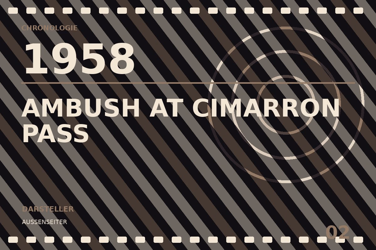 Chronologietafel zu Ambush at Cimarron Pass (1958)