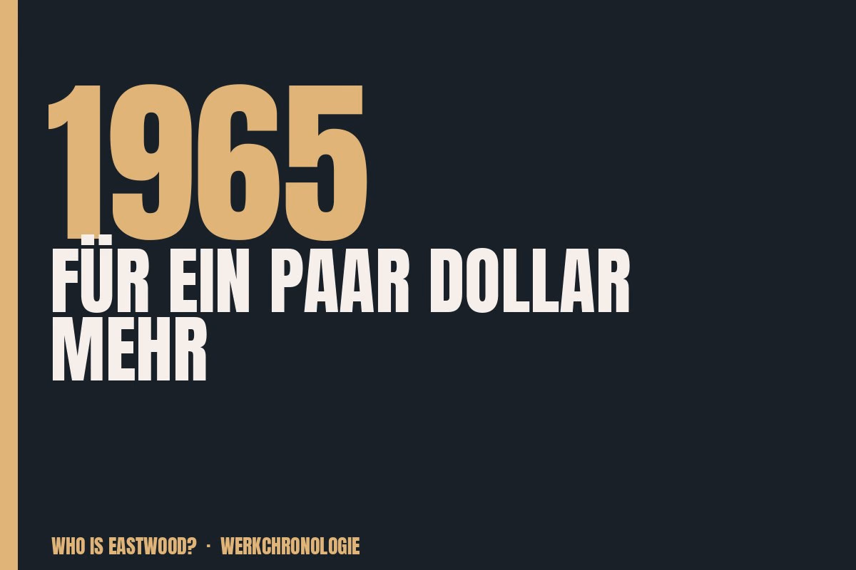 Redaktionelle Titelgrafik zu Für ein paar Dollar mehr aus dem Jahr 1965