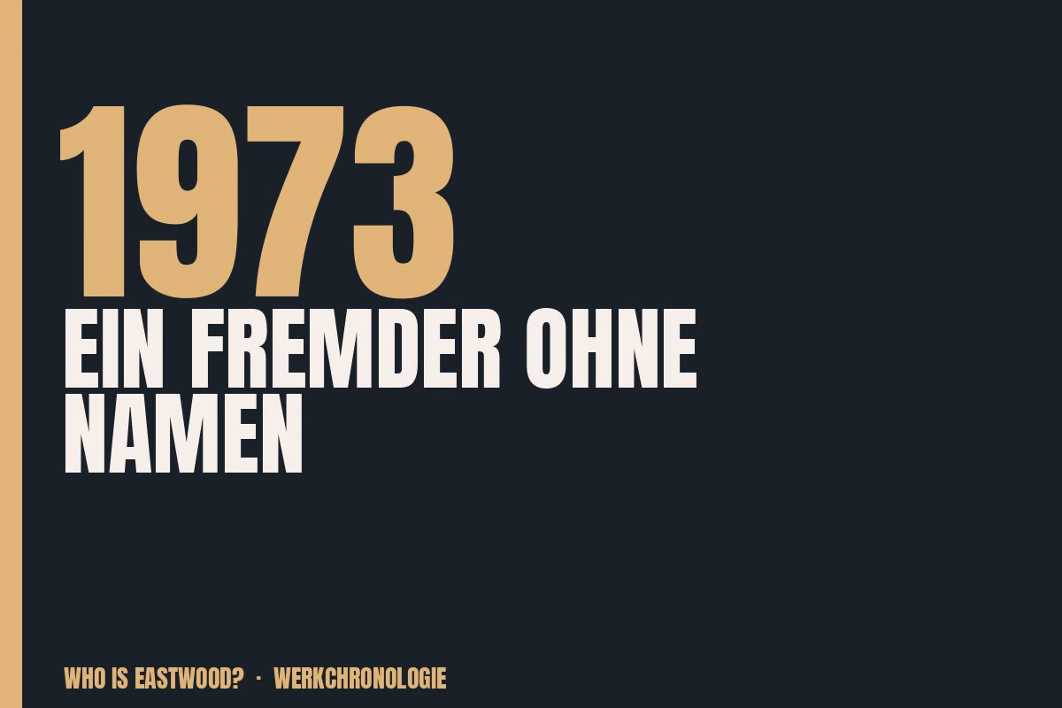 Redaktionelle Titelgrafik zu Ein Fremder ohne Namen aus dem Jahr 1973