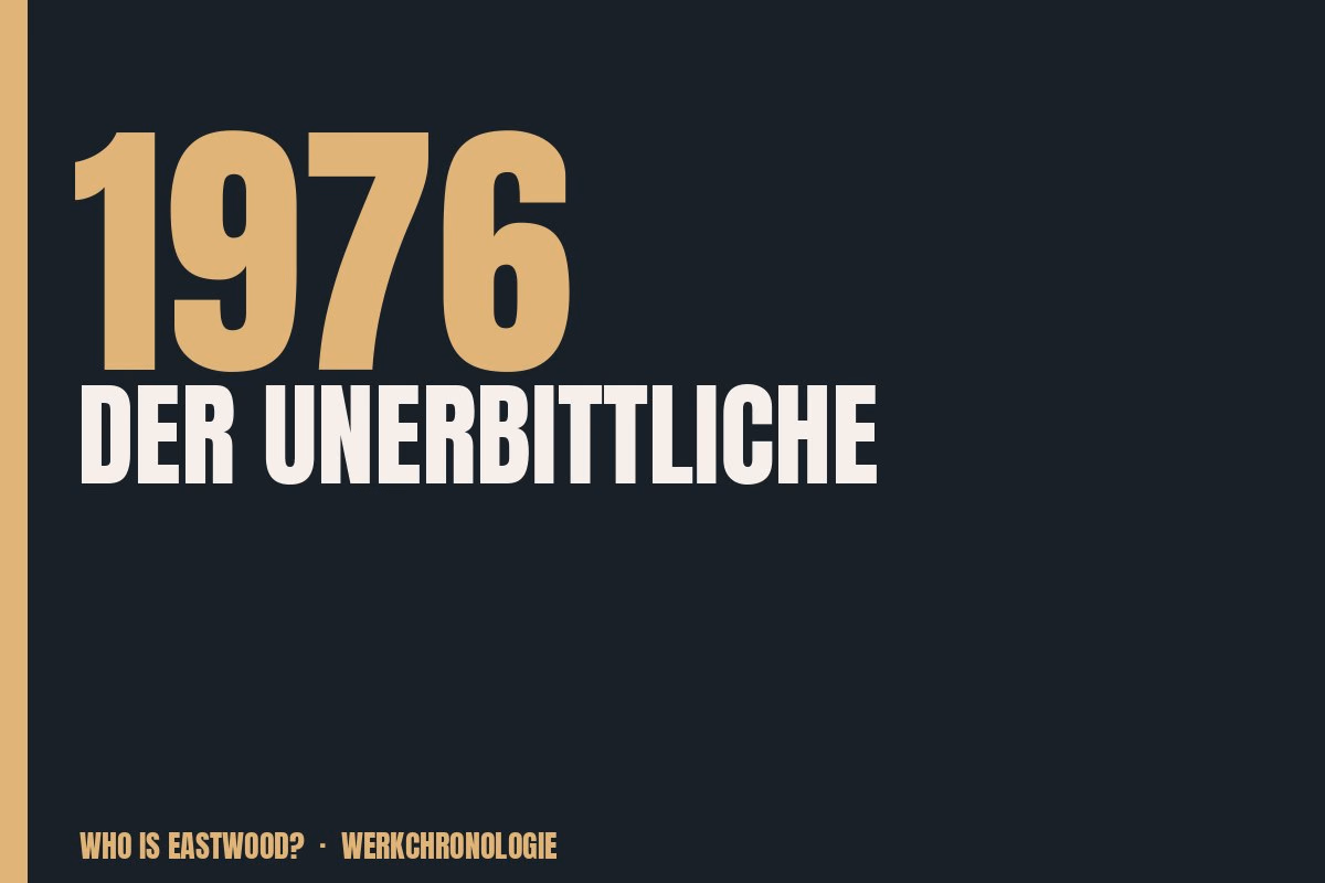 Redaktionelle Titelgrafik zu Der Unerbittliche aus dem Jahr 1976