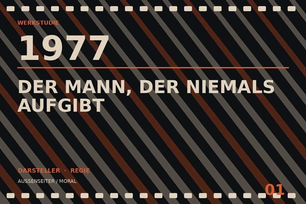 Werkstudie zu Der Mann, der niemals aufgibt (1977)