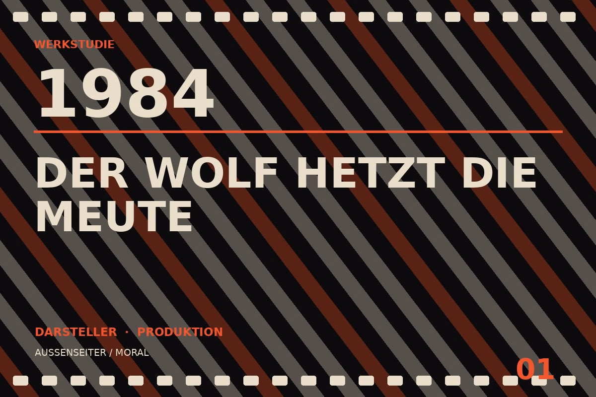 Werkstudie zu Der Wolf hetzt die Meute (1984)