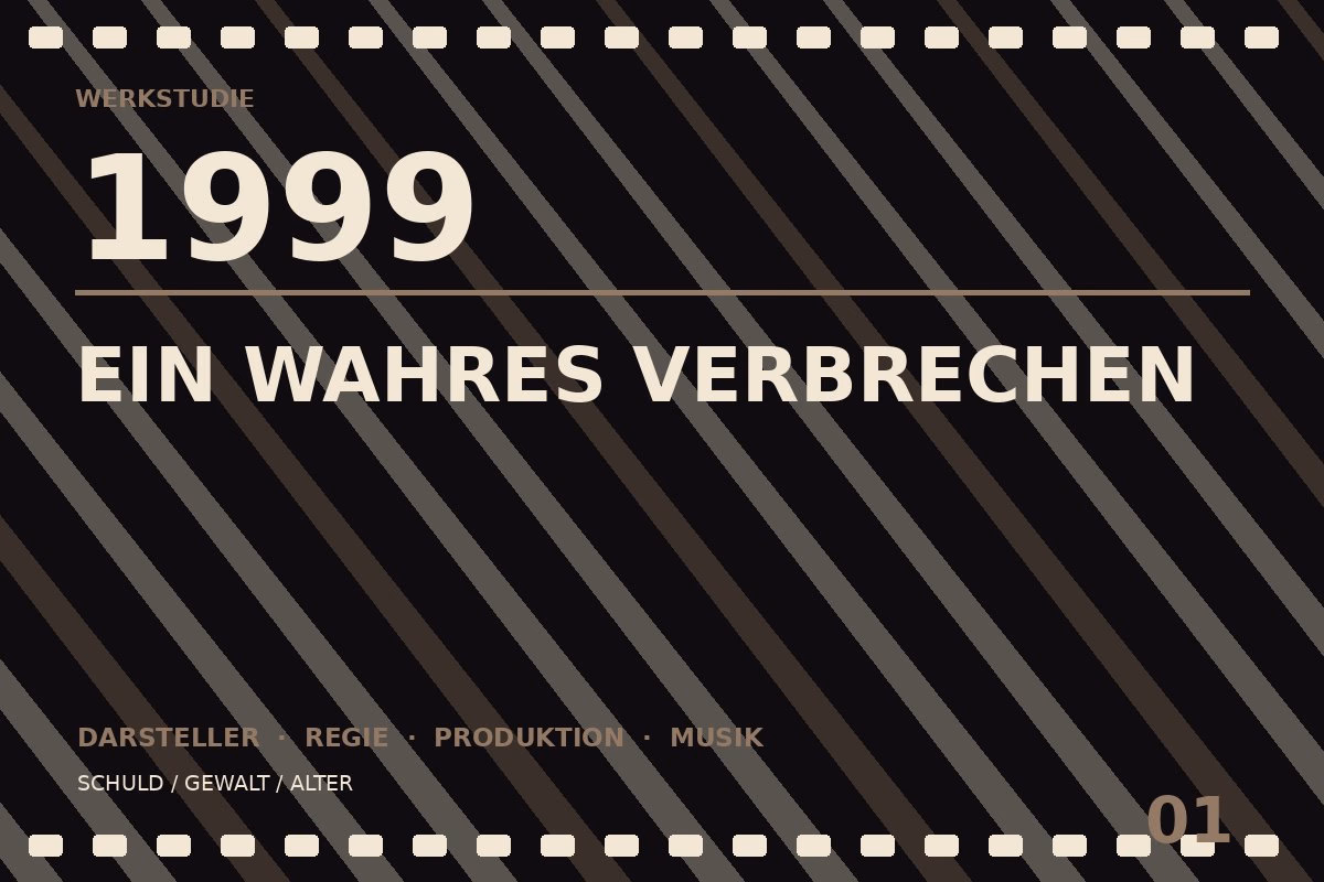 Werkstudie zu Ein wahres Verbrechen (1999)